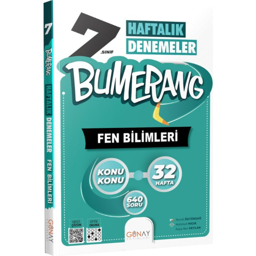 Gün&Ay Yayınları 7.sınıf Bumerang 32 Haftalık Fen Bilimleri Denemeleri Fen - Bilişim ve Teknoloji Fiyatı