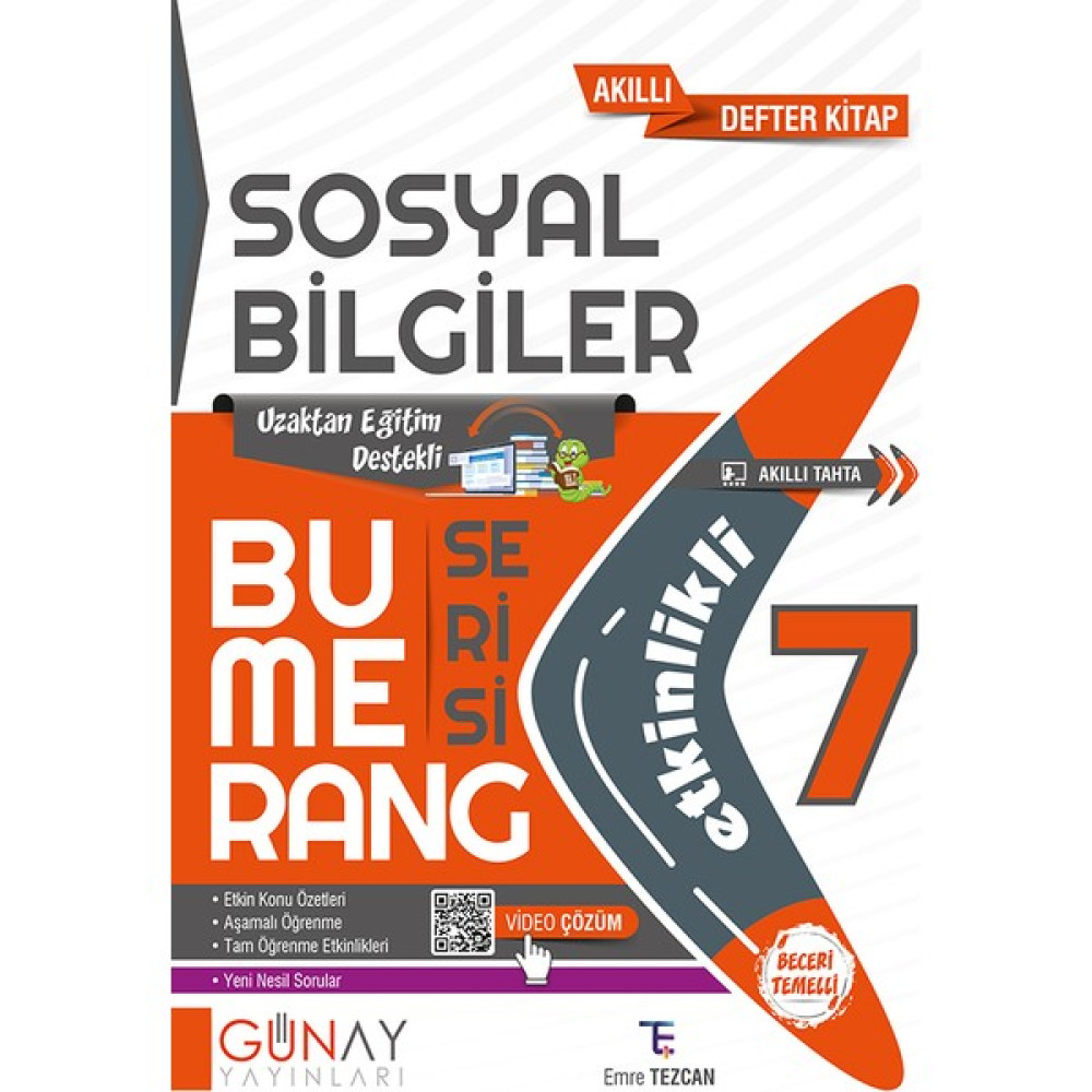 Günay Yayınları 7.Sınıf Bumerang Etkinlikli Sosyal Bilgiler Sosyal Bilgiler Fiyatı