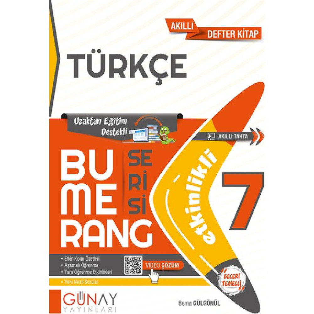 Günay Yayınları 7.Sınıf Bumerang Etkinlikli Türkçe Türkçe Fiyatı