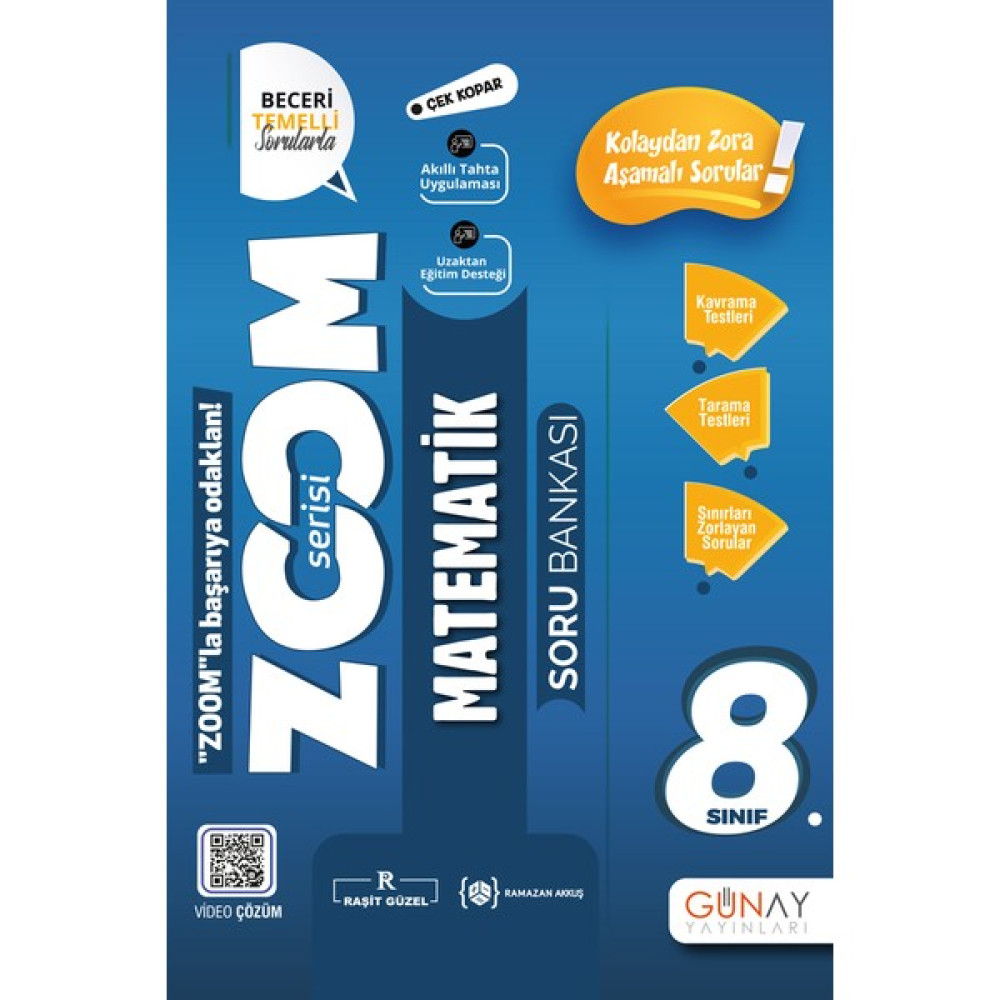 Günay Yayınları 8. Sınıf Zoom Serisi Matematik Soru Bankas Kaynak Kitapları Fiyatı