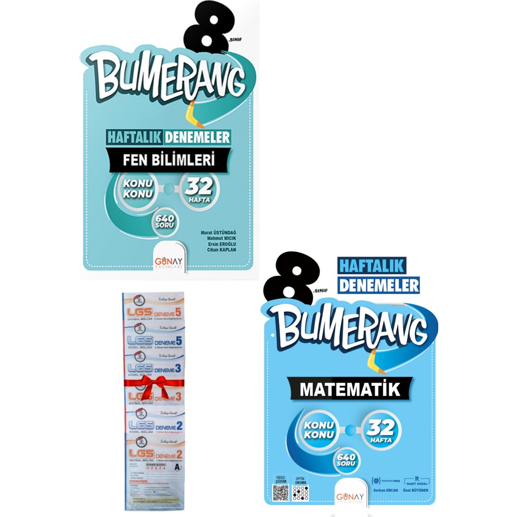 Günay Yayınları 8.Sınıf Bumerang Matematik / Fen 32 Haftalık Deneme 2 Kitap - Tür Diğer Fiyatı