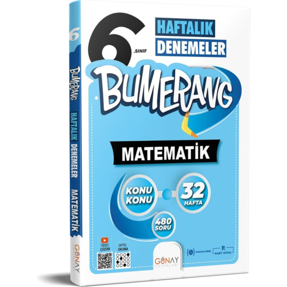 Günay Yayınları Bumerang 6. Sınıf Haftalık Denemeler Matematik (2022-2023) Matematik Fiyatı