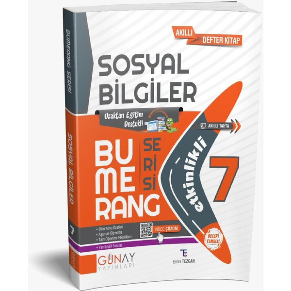 Günay Yayınları Bumerang 7. Sınıf Sosyal Bilgiler Etkinlikli Kitap (2022-2023) Sosyal Bilgiler Fiyatı