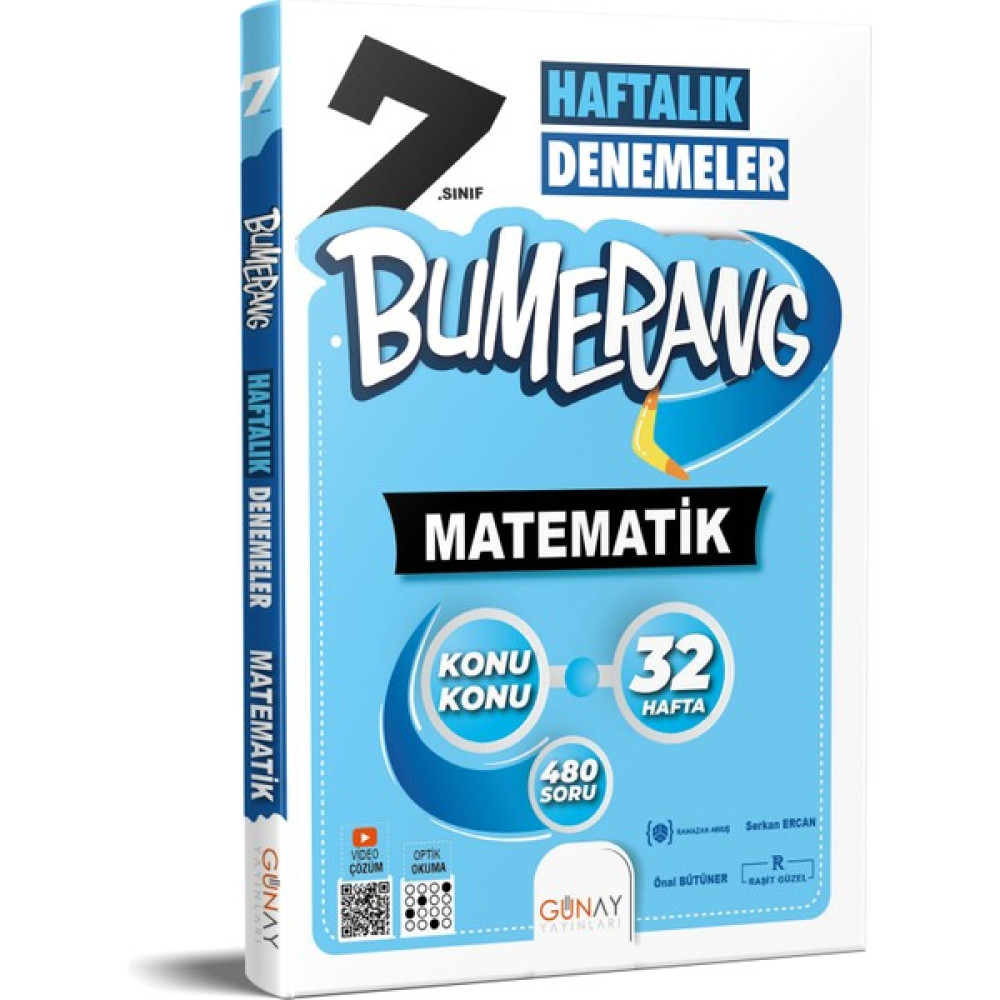 Gün&Ay Yayınları Bumerang Haftalık Denemeler 7. Sınıf Matematik (2022-2023) Matematik Fiyatı