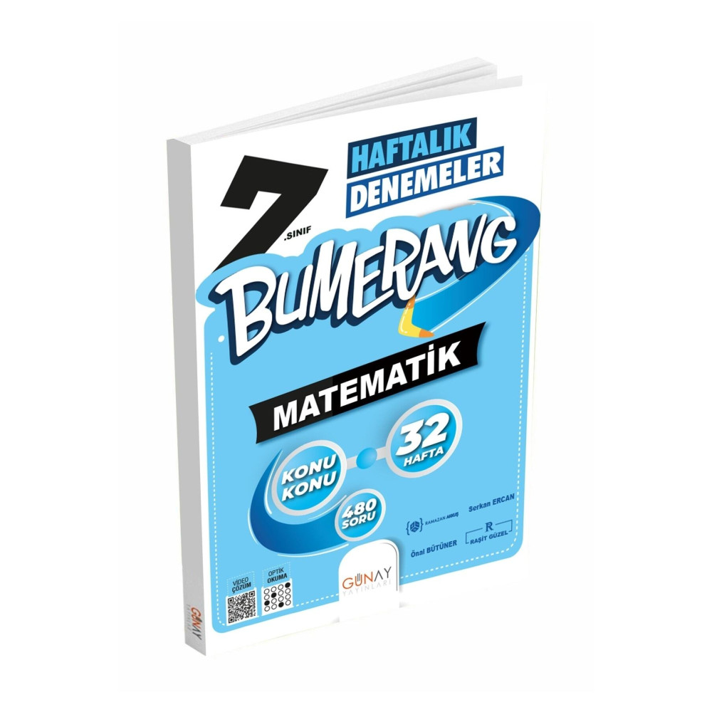 Gün&Ay Yayınları Günay Yayınları 7. Sınıf Bumerang Matematik 32 Haftalık Deneme Yardımcı Kitaplar Fiyatı
