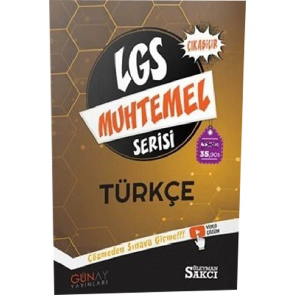 Günay Yayınları Muhtemel Serisi LGS Türkçe Soru Bankası Ders Sınav Kitapları Fiyatı