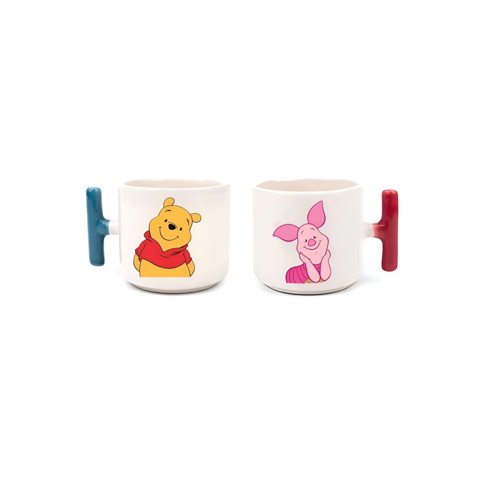 GünayStore Pooh & Piglet Baskılı Sevgili Çift Kupa Renkli T Kulplu Kupa Fiyatı