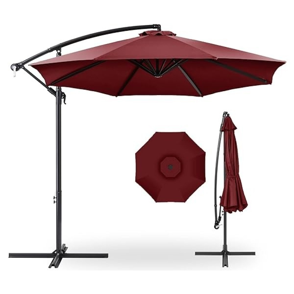 Gunbo Home 3 mt 8 Kaburga Full Demir 21 kg Bordo Bahçe Şemsiyesi Oto Boyaları Fiyatı