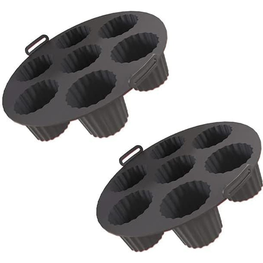 Güncel Çarşı 2 Adet Airfryer Silikon Kek Pişirme Kalıbı 7 Bölmeli, Silikon Cupcake Kek Pişirme Kabı Muffin Fırın Kalıbı - Siyah - 23 cm SSD / Solid State Drive Fiyatı