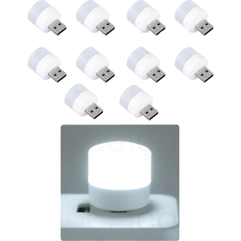 Güncel Çarşı Güncelçarşı 10 Adet Taşınabilir USB Mini LED Lamba, Mini Gece Lambası, Kitap Okuma Lambası, Loş Ortam Işığı Diğer Fiyatı