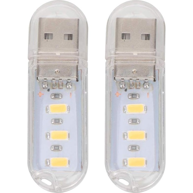 Güncel Çarşı Güncelçarşı 2 Adet Taşınabilir 3 LED USB Lamba, Mini Gece Lambası, Kitap Okuma Lambası, Loş Ortam Işığı Diğer Fiyatı