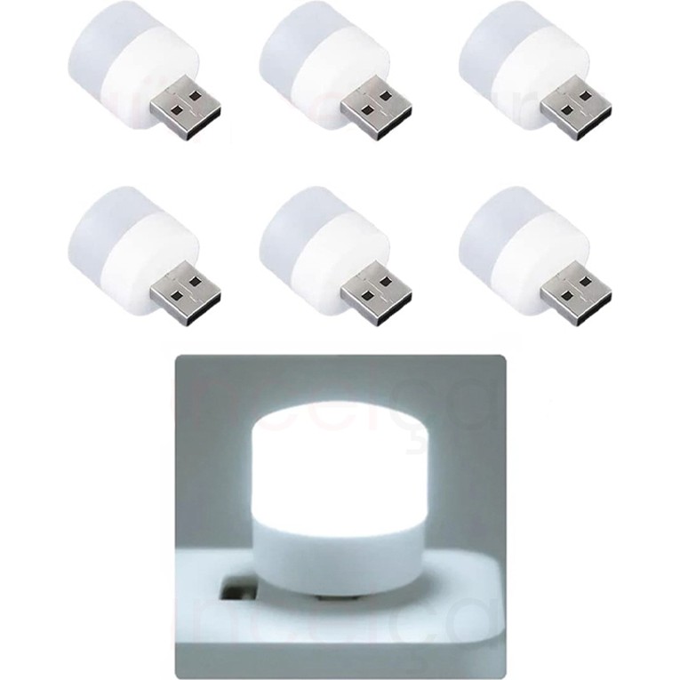 Güncel Çarşı Güncelçarşı 6 Adet Taşınabilir USB Mini LED Lamba, Mini Gece Lambası, Kitap Okuma Lambası, Loş Ortam Işığı Diğer Fiyatı