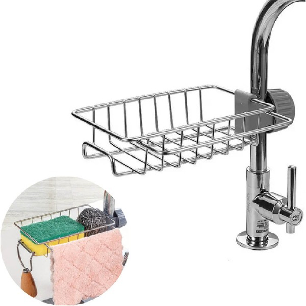 Güncel Çarşı Mutfak ve Banyo Musluk Demir Organizer Raf, Sünger Tutucu, Mutfak Sabunluğu, Kolay Montaj Sıkıştırmalı, Mutfak, Tuvalet, Sabun, Sünger... Eşya Saklama / Düzenleme Fiyatı