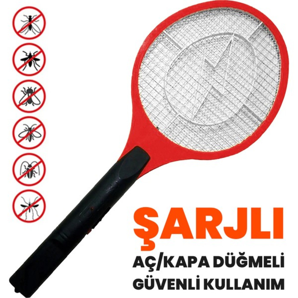 Güncel Çarşı Şarjlı Sinek Öldürücü Raket, Aç-Kapa Düğmeli Elektrikli Sinek Raketi, Güvenli Kullanım - Kırmızı Oto Boyaları Fiyatı