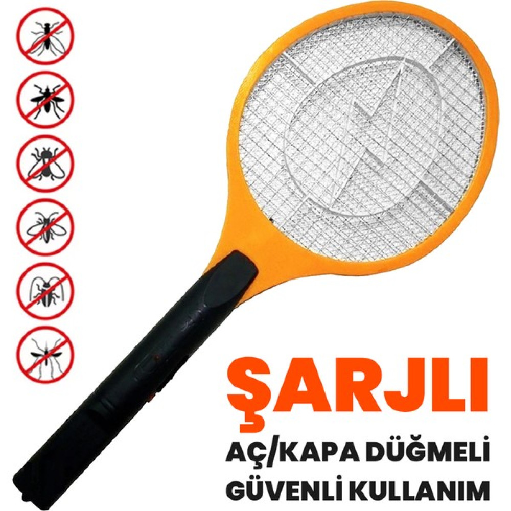 Güncel Çarşı Şarjlı Sinek Öldürücü Raket, Aç-Kapa Düğmeli Elektrikli Sinek Raketi, Güvenli Kullanım - Sarı Oto Boyaları Fiyatı
