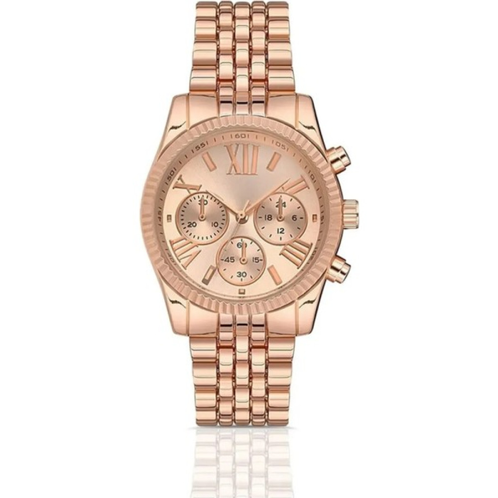 GÜNCEL VİTRİN Paslanmaz Çelik Rodyum Kaplama Kadın Saat - Rose Gold Kol Saatleri Fiyatı