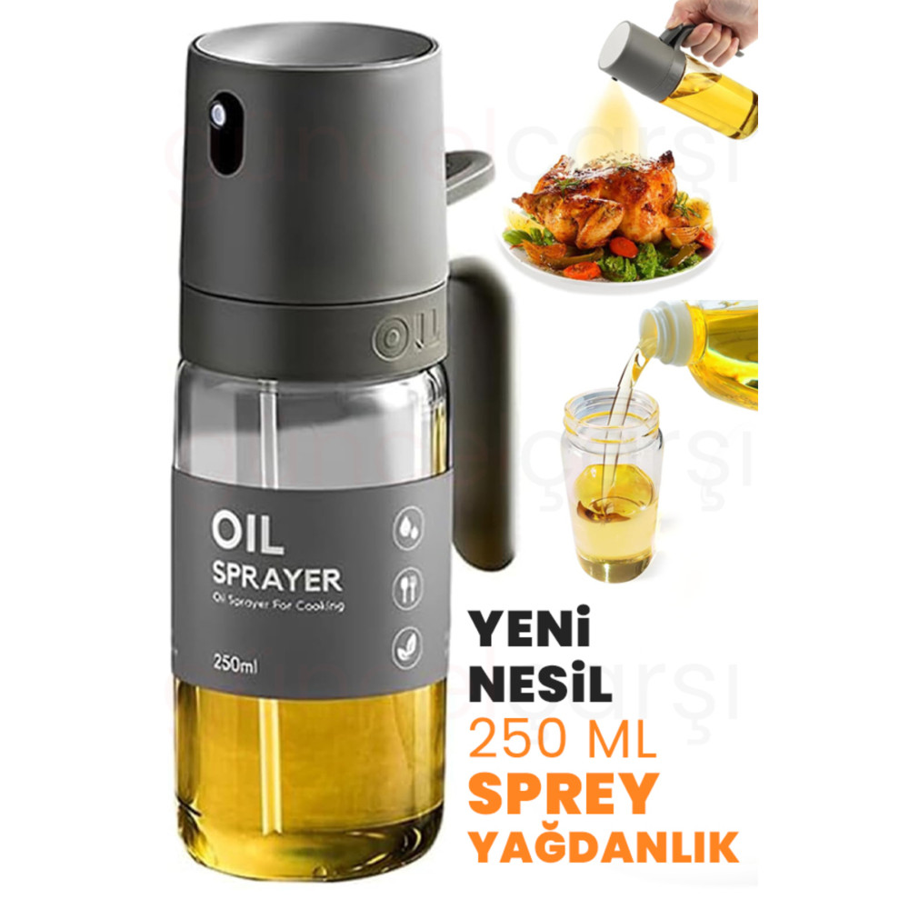 GüncelÇarşı 250 ml Yeni Nesil Sprey Yağdanlık Airfryer Çok Amaçlı Yağ Püskürtücü Yağlık Sosluk Sirkelik Limonluk Mutfak Gereçleri Fiyatı