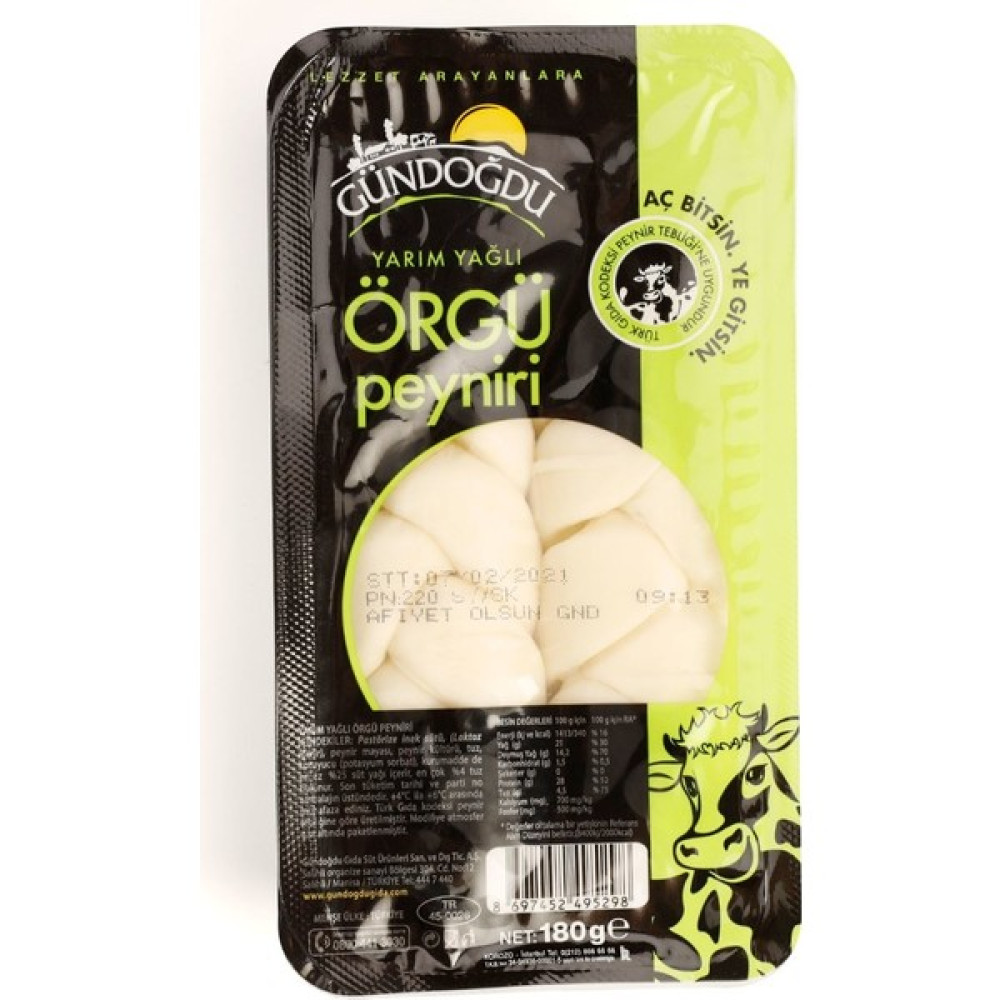 Gündoğdu Örgü Peyniri 180 gr Diğer Fiyatı