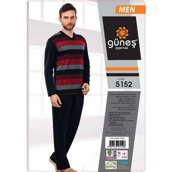 Güneş 5152 Uzun Kol Mevsimlik Erkek Pijama Takımı