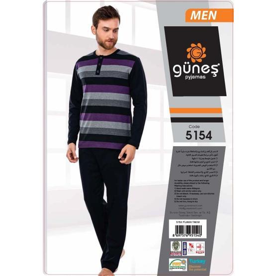 Güneş 5154 Uzun Kol Mevsimlik Erkek Pijama Takımı
