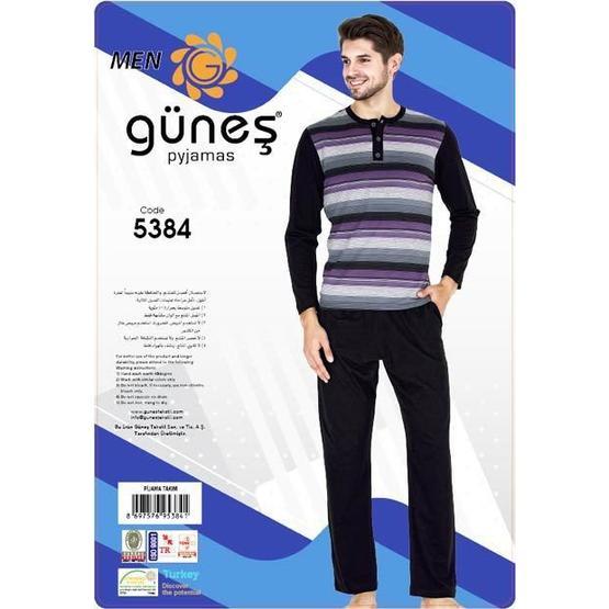 Güneş 5384 Uzun Kol Mevsimlik Erkek Pijama Takımı
