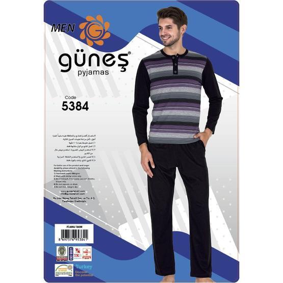 Güneş 5384 Uzun Kol Mevsimlik Erkek Pijama Takımı