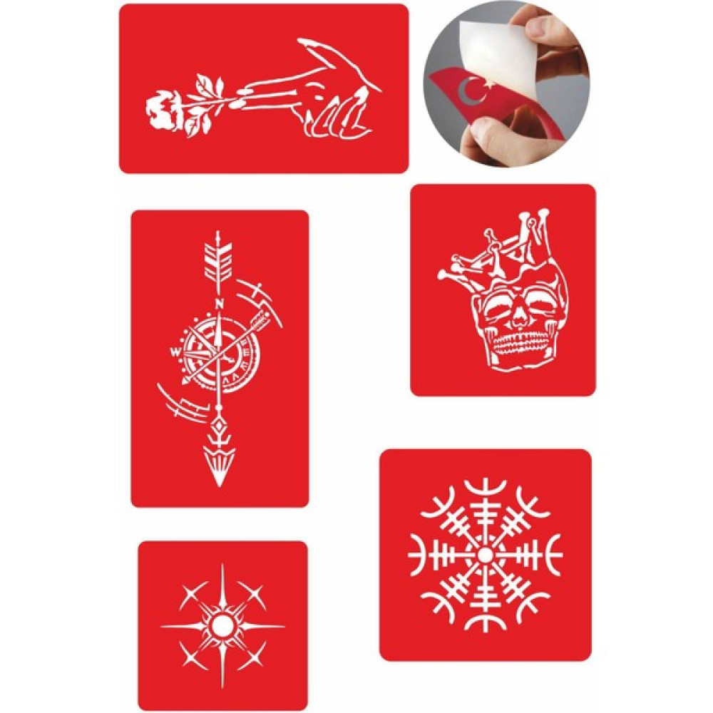 Güneş Avm Kaşif Desenleri Geçici Dövme Kına Şablonu - Renkli Sağlık / Bakım / Kozmetik Fiyatı
