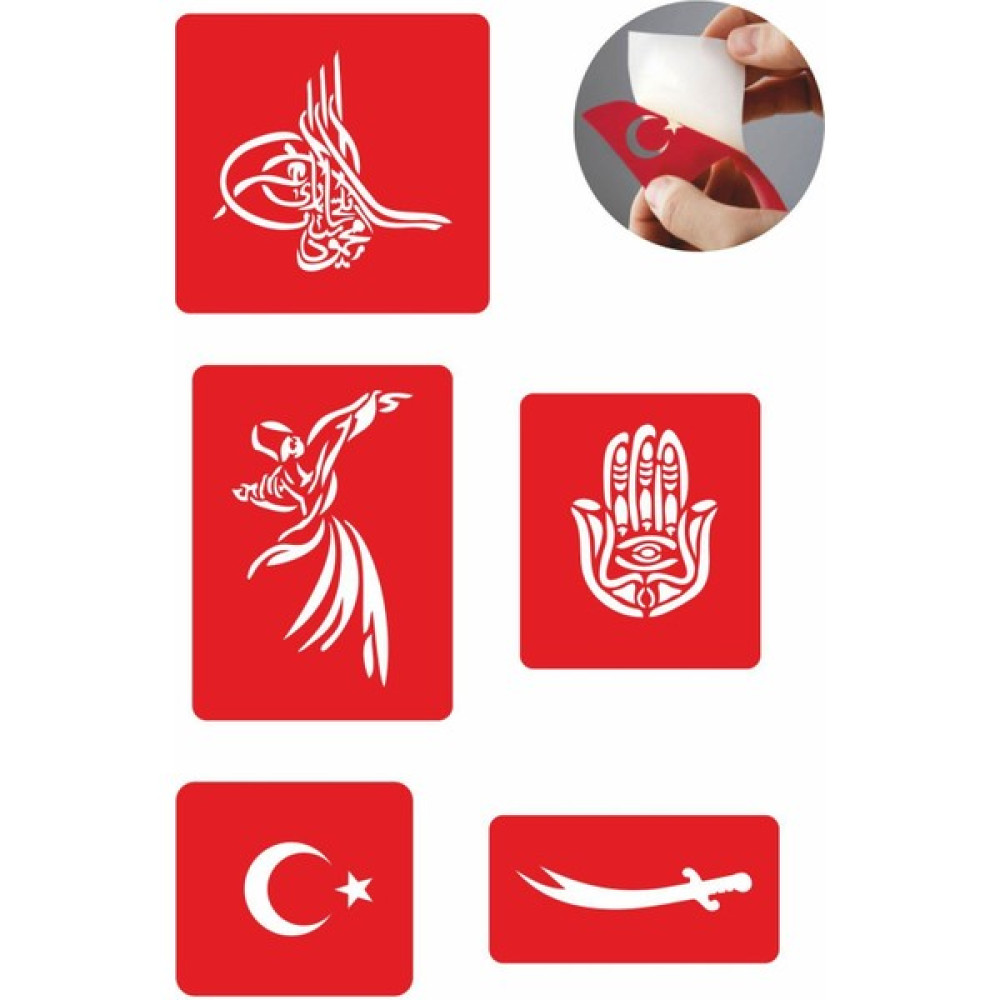 Güneş Avm Osmanlı Evrensel Motifler 5 Adet Geçici Dövme Kına Şablonu - Renkli Sağlık / Bakım / Kozmetik Fiyatı