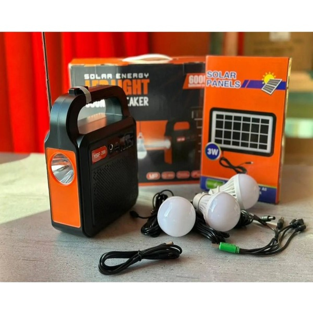 Güneş Enerji Panelli Solar Güç Sistemi Powerbank Fener Fm Bluetooth Müzik YSF-200 Dış Mekan & Bahçe Oyuncakları Fiyatı