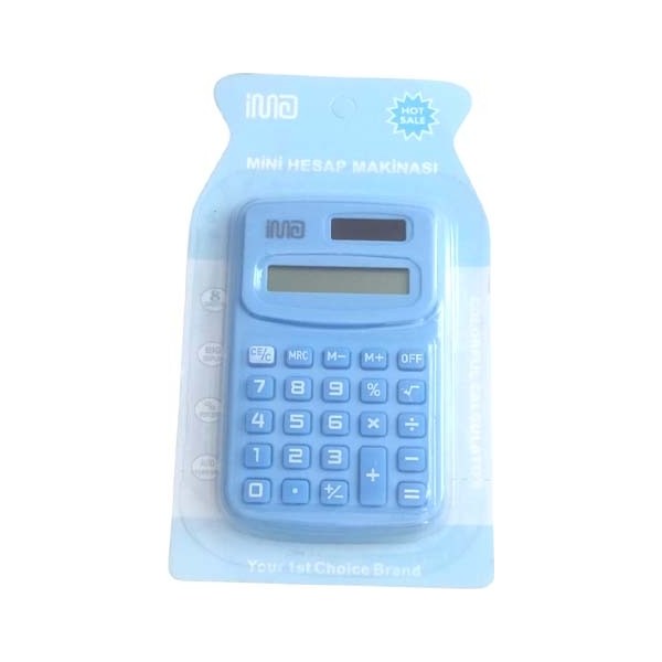 Güneş Enerjili ve Pilli 8 Haneli Küçük Hesap Makinesi (1 Adet) (Ebat: 10 cm x 6,1 Cm) - Mavi Hesap Makinesi Fiyatı