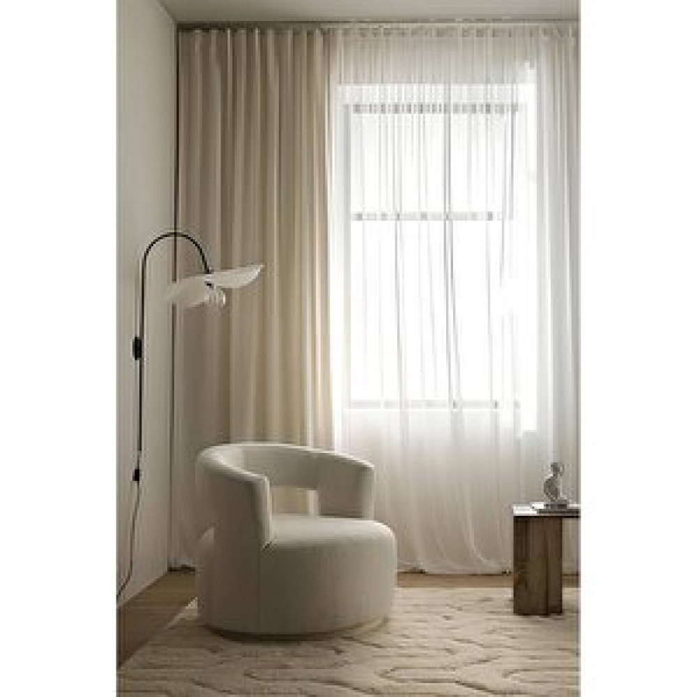 Güneş Home 1x3 Sık Pileli Ekru Renk Pamuk Dokulu Desenli Tül Perde 300x250 cm Tül Perde Fiyatı