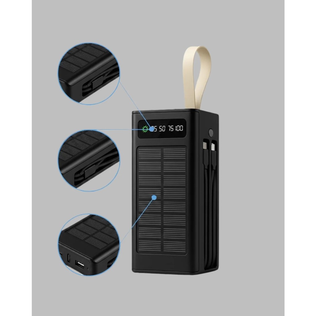 Güneş Panelli Powerbank LED Işıklı Taşınabilir Şarj Cihazı Tdms-07 - Renkli Taşınabilir Şarj Cihazı - Powerbank Fiyatı