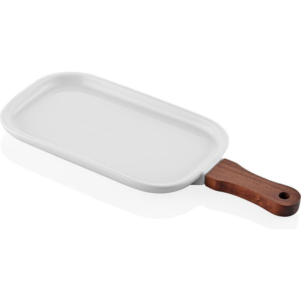 Güneş Züccaciye Woody Beyaz Renk Porselen ve Akasya Ağacı Şık Sade Servis Tabağı 35X15 cm Mutfak Gereçleri Fiyatı
