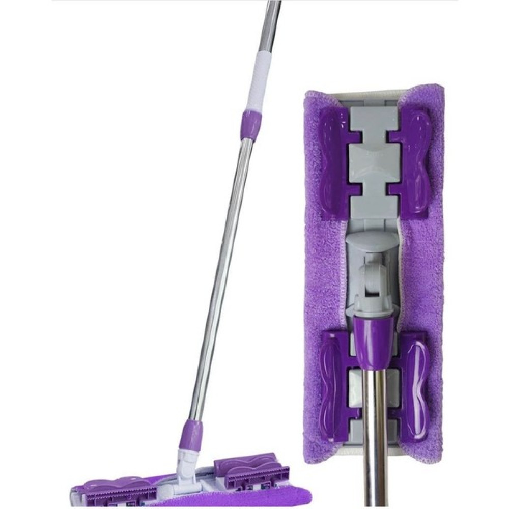 Güney Tedarik Teleskopik Mikrofiber Mop Sihirli Mop Istediğin Bezi Tak Kullan Teleskopik Saplı Mop - Mor Temizlik Malzemeleri Fiyatı