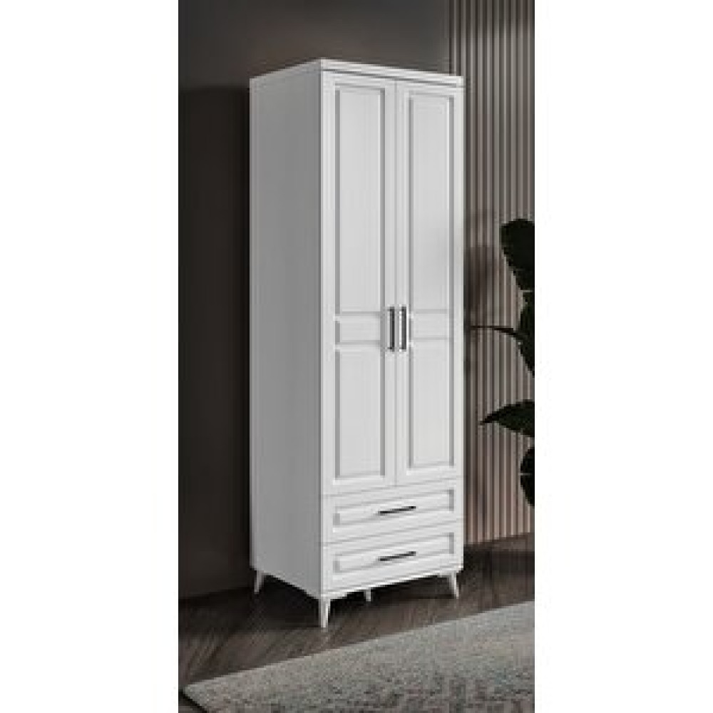 GuneyStore Guneystore Gözde 2 Kapaklı Komple Mdf Beyaz Gardırop Gardrop & Dolap Fiyatı