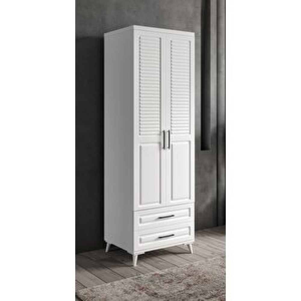 GuneyStore Guneystore Sanat 2 Kapaklı Komple Mdf Beyaz Gardırop Gardrop & Dolap Fiyatı