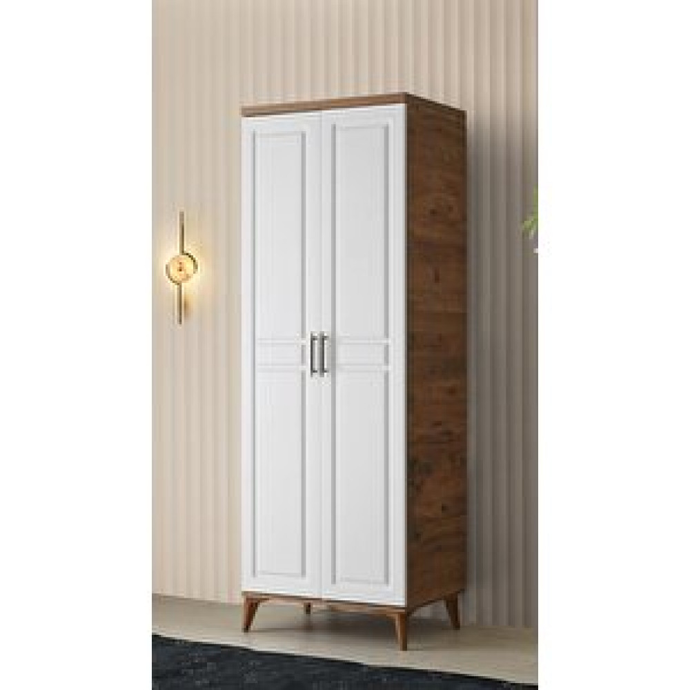 GuneyStore Guneystore Sport 2 Kapaklı Komple Mdf Atlantik Çam-beyaz Gardırop Gardrop & Dolap Fiyatı