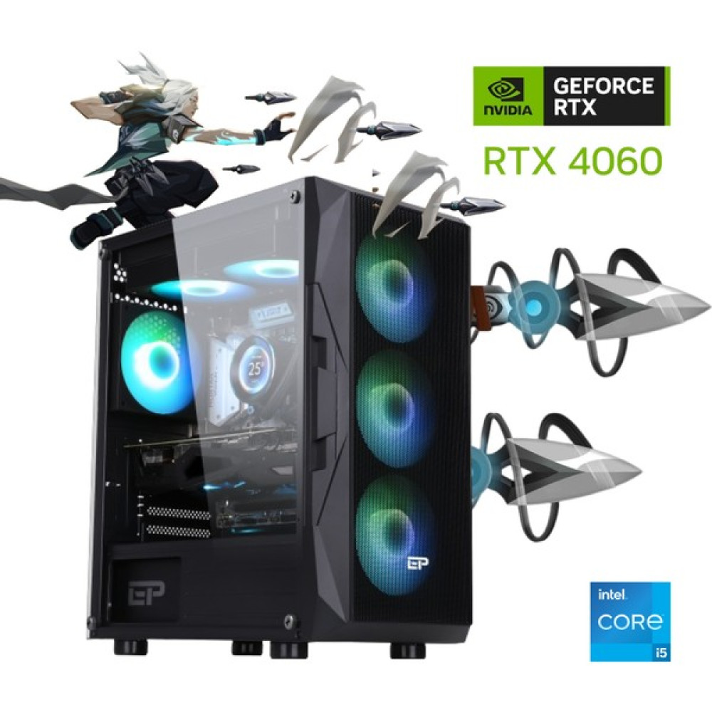 Güneysu Gaming I5-4060 Intel I5 12400F 16GB Ddr4 1tb SSD RTX4060 8gb Masaüstü Bilgisayar Fiyatı