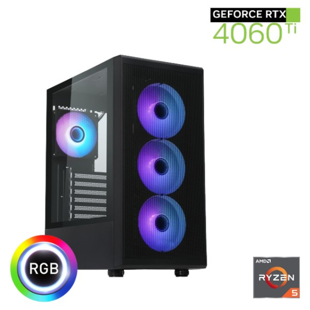Güneysu Gaming R5-4060TI Ryzen 7500F Rtx 4060Tİ 16GB Ddr5 16GB 1tb SSD Oyun Bilgisayarı Masaüstü Bilgisayar Fiyatı