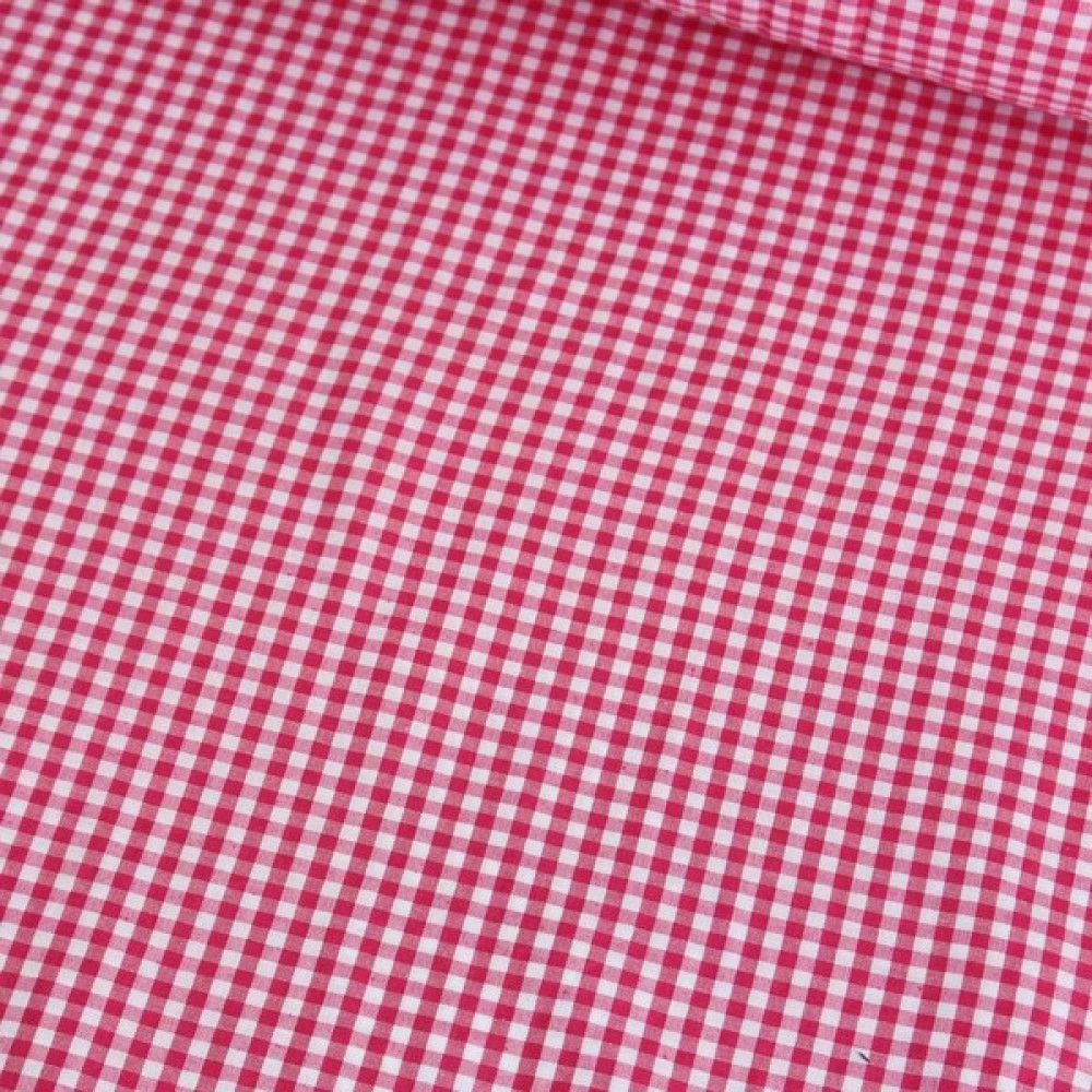 Güngörler Pembe Minik Pötikare Zefir Kumaş - 160 cm - 1 m Kumaşlar Fiyatı