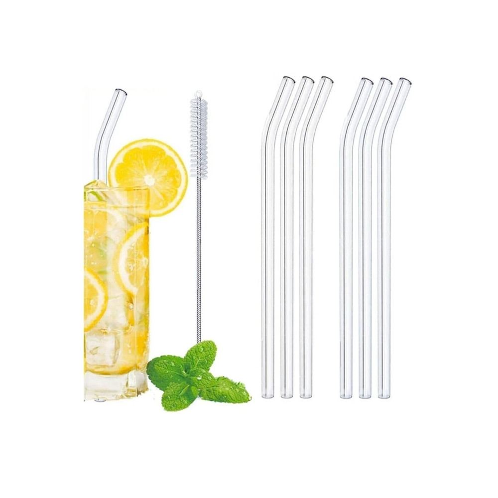 GÜNKAR HOME 6lı Cam Pipet Termosilikat (ISIYA DAYANIKLI) Ve 1 Adet Pipet Temizleme Fırçası 1. Kalite Campipet Yaş Günü & Parti Fiyatı