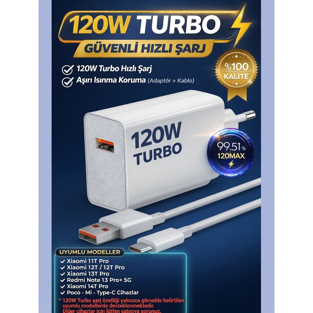 GUNKES 120 Watt Turbo Hızlı Şarj Aleti ve Kablo Seti Type-C Girişli Tüm Telefonlarla Uyumlu Şarz Aleti Seti Şarj Başlığı Şarj Kablosu Şarj Adaptörü Bilgisayar Çevirici ve Adaptörü Fiyatı