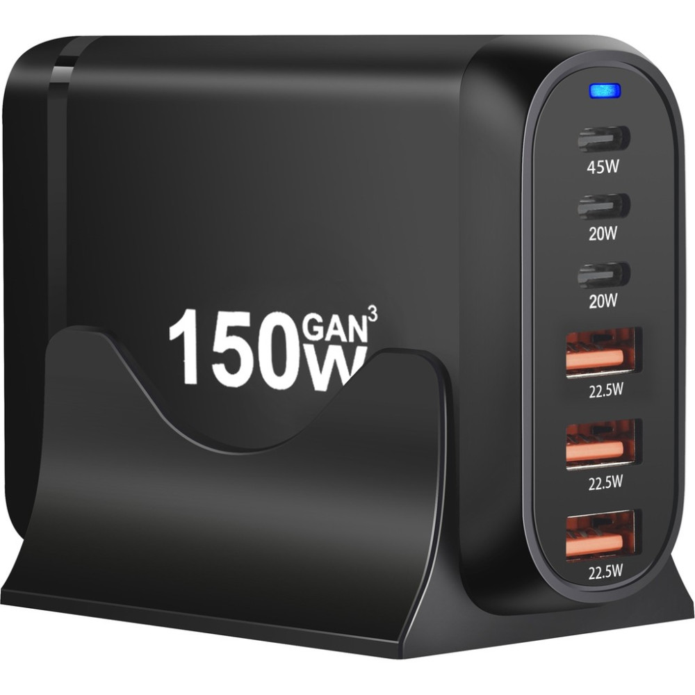 GUNKES 150W Gan Pro Masaüstü Hızlı Şarj Cihazı HS-352 - Pd Qc 3.0 Usb-C Usb-A Çoklu Port Laptop Telefon Şarj - Siyah Cep Telefonu Şarj Cihazı Fiyatı