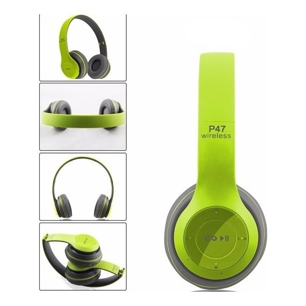 Gunkes P47 Extra Bass Wireless Bluetooth Kulaklık 5.1 Edr - Yeşil Bluetooth Kulaklık Fiyatı