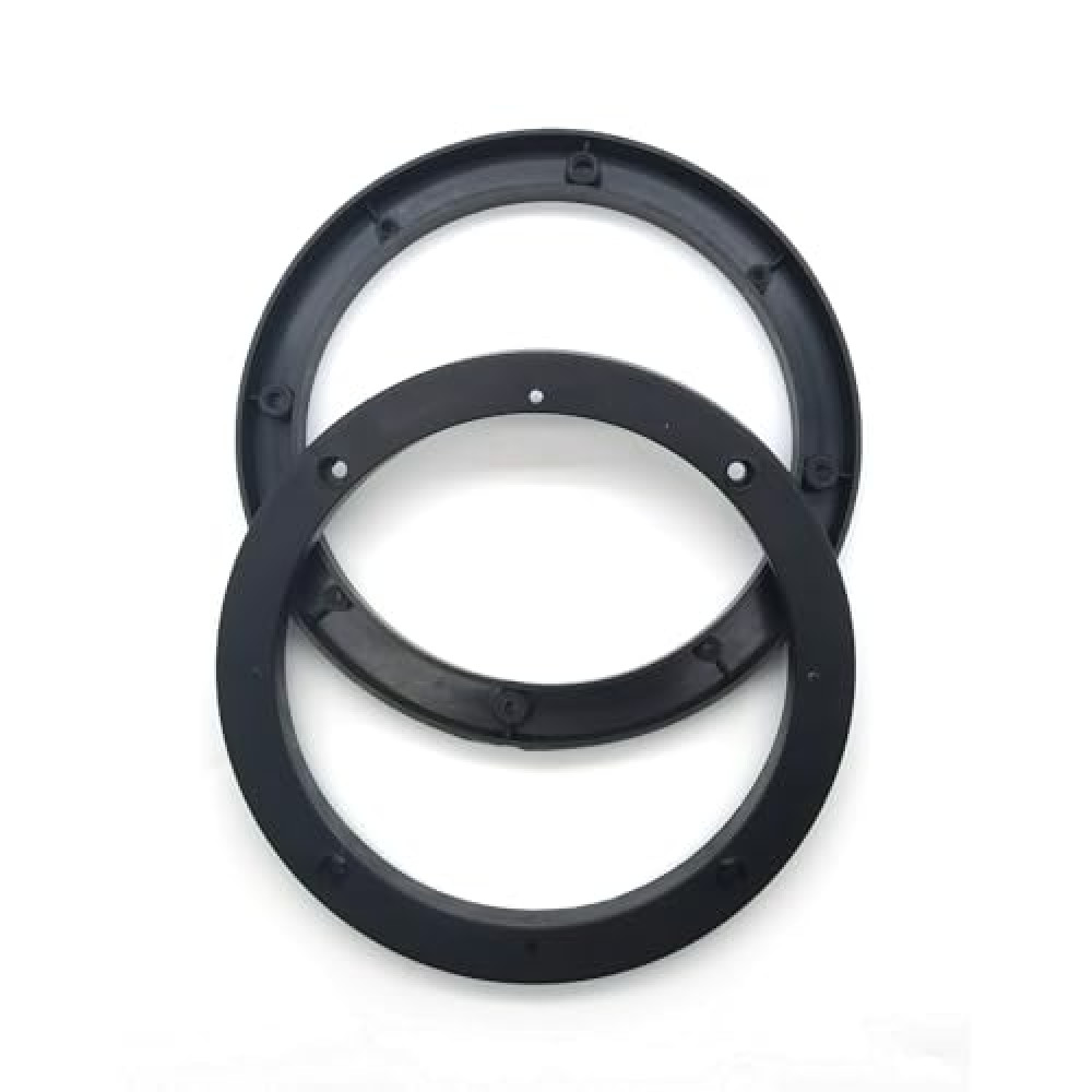gunroil 2 PCS Car Speaker Mounting Gasket Adapter, Flat Surface 6.5 In Car Audio Modified Speaker Gasket, Car Audio Tool Accessories, Universal for Most Cars (Black)