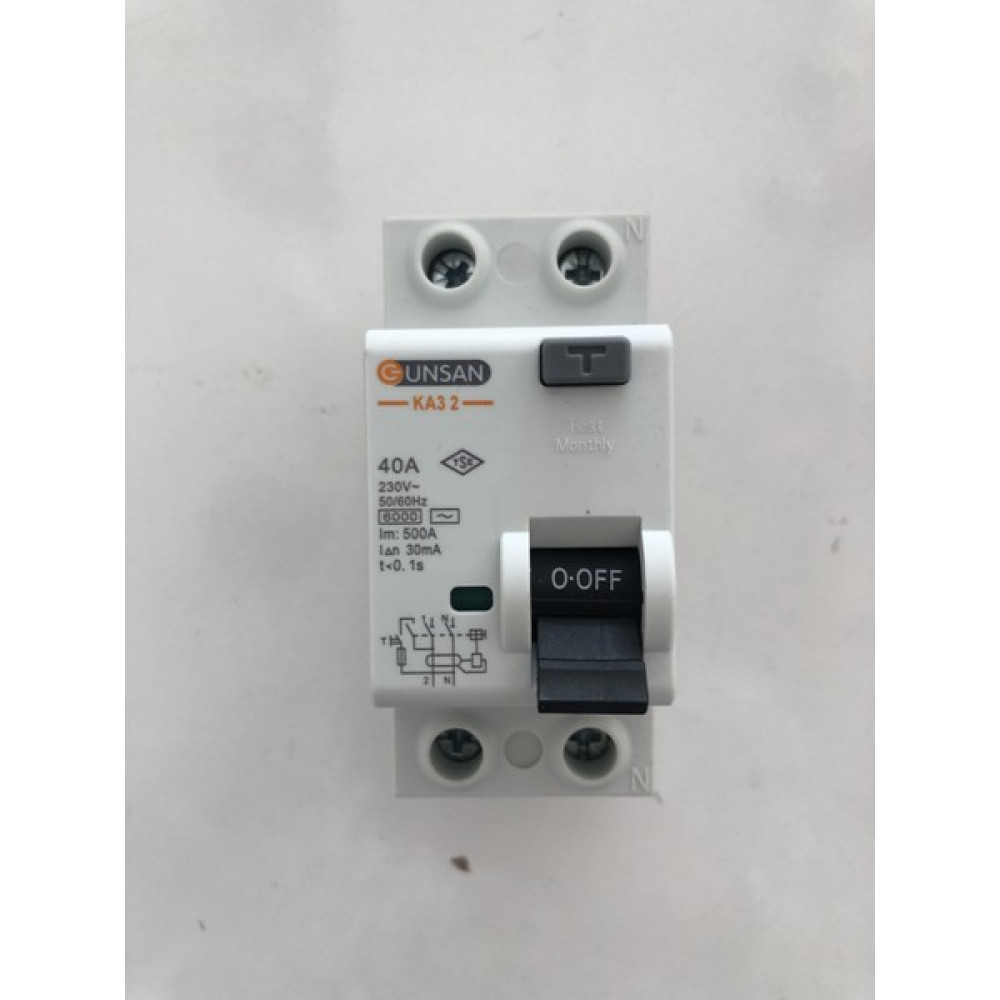Günsan Valta 2X40 Monofaze Kaçak Akım Rölesi Ka3 2-40/30 2p 6 Ka 30MA 40A - 40 A Yedek Parça - Elektrikli El Aletleri Fiyatı