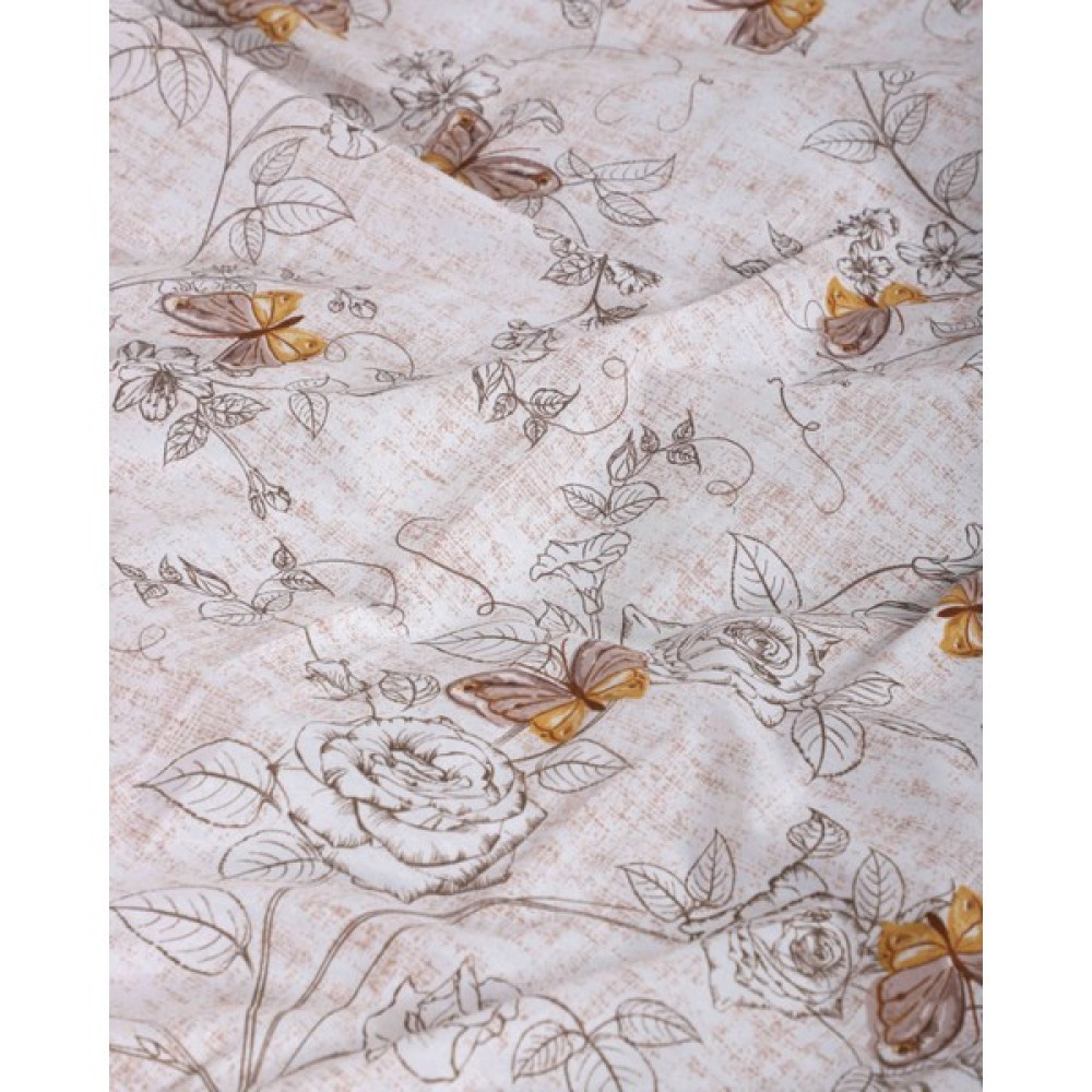 Günteks Çift Kişilik Nevresim Takımı Lastikli Çarşaflı Bej Kelebek - 200 x 220 cm Nevresim Takımı Fiyatı