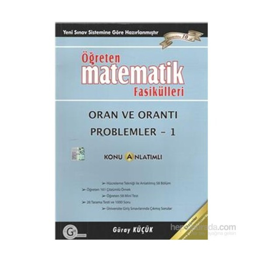 Gür Öğreten Matematik Fasikülleri Oran Ve Orantı Problemler - Güray Küçük Matematik Fiyatı
