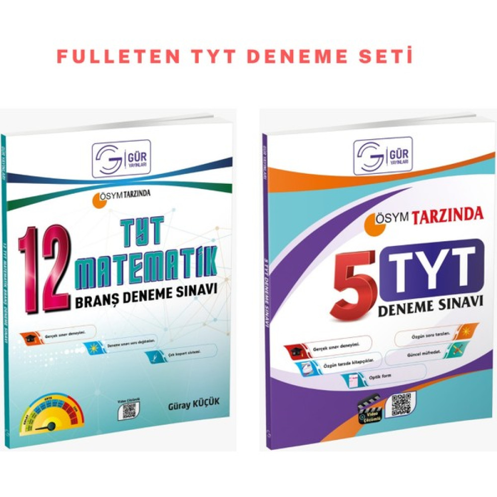 Gür Yayınları 2024 TYT Matematik Deneme Seti Matematik Fiyatı