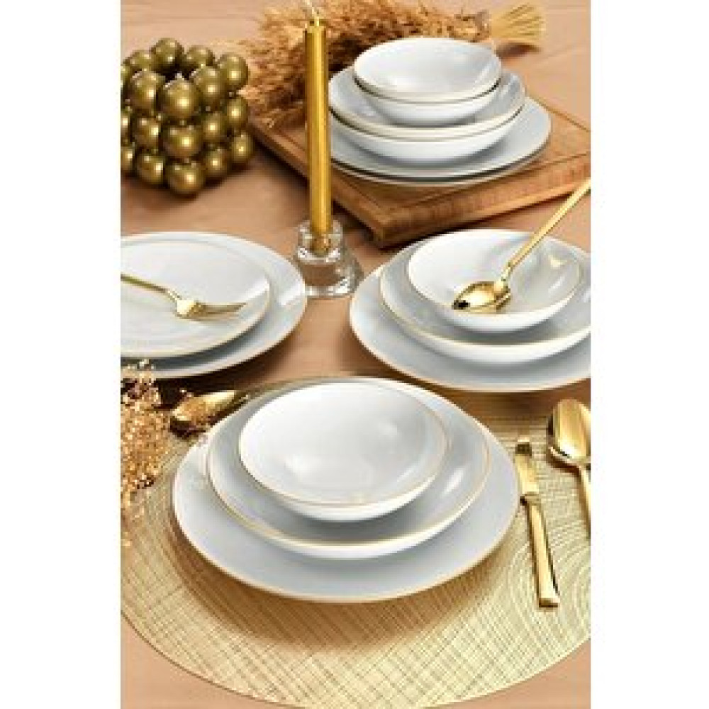 Güral Porselen Atina 24 Parça 6 Kişilik Gold Yemek Takımı Yemek Takımı Fiyatı